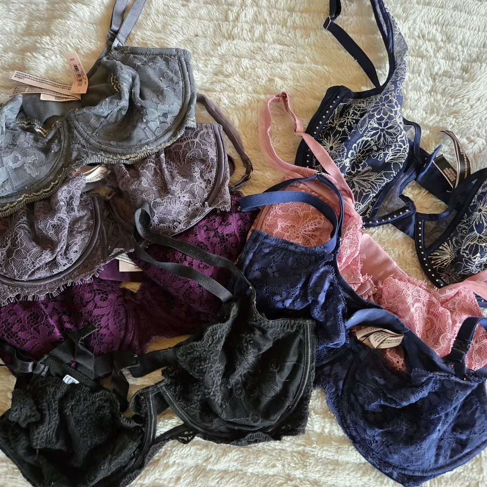 Elegant Lace Bra Set - Multicolor